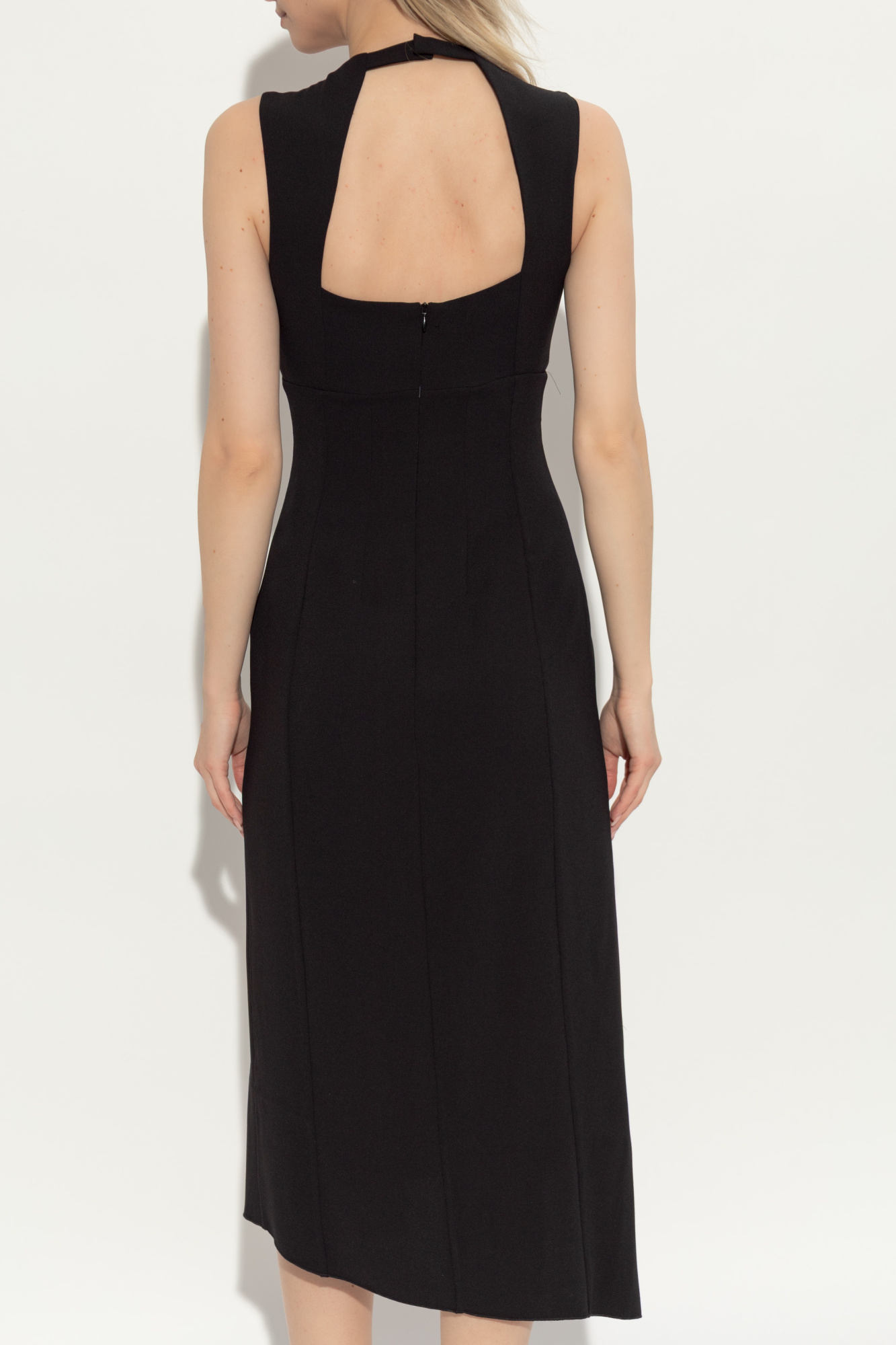 オールインワン・サロペット Iro Form-Fitting Black Dress With Cross-Over Neckline RZ2156-H.jpg?crop=center&